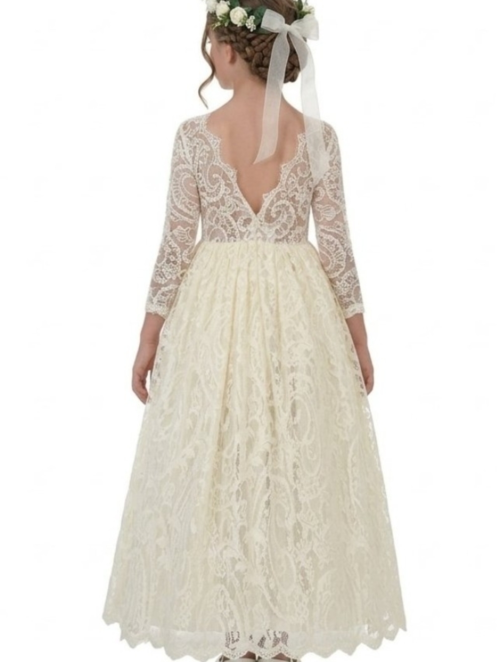 2BUNNIES GIRL Ivory Maxi Dress Boho 14-16